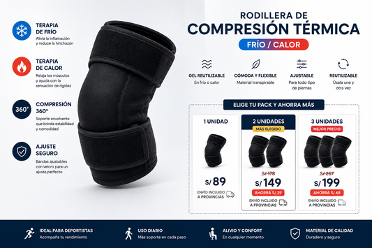 RODILLERA DE COMPRESIÓN TERMICA DE GEL